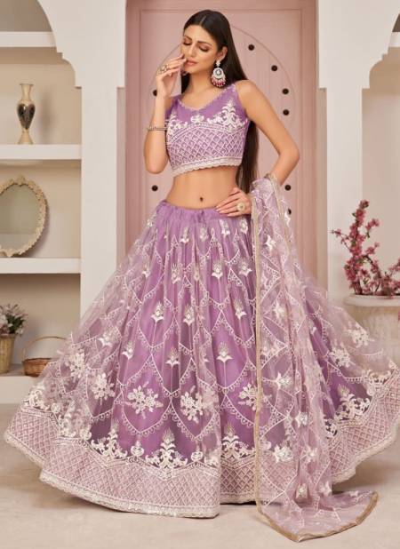 Purple Colour Narayani Kelaya Vol 2 New Designer Fancy Net Lehenga Choli Collection 2110